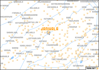 map of Jāniwāla