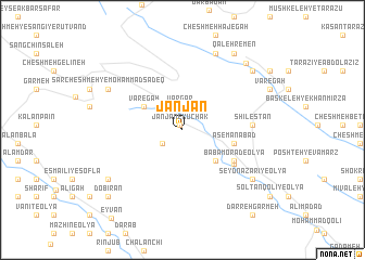 map of Jān Jān