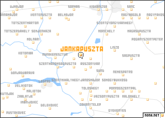 map of Jankapuszta