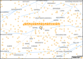 map of Jān Muhammad Markhiāni