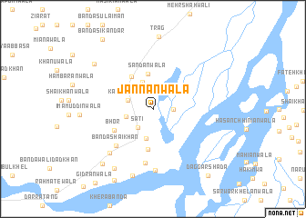 map of Jannānwāla