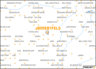 map of Jannebyfeld