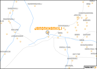 map of Jānon Khān Kili