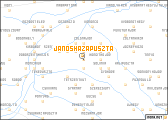 map of Jánosházapuszta