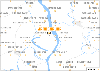 map of Jánosmajor