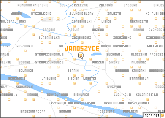 map of Janoszyce