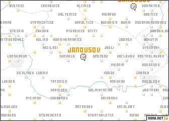 map of Janoušov