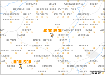 map of Janoušov