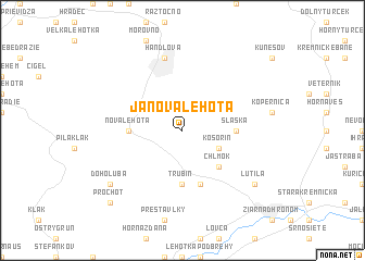 map of Janova Lehota