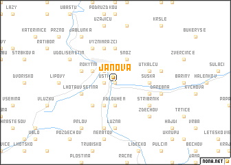 map of Janová