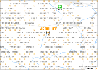 map of Janovice