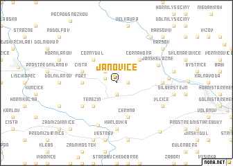 map of Janovice
