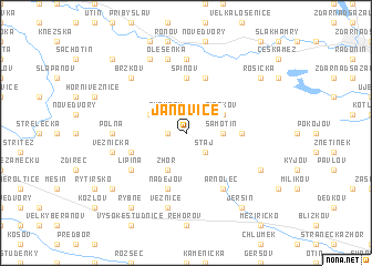 map of Janovice