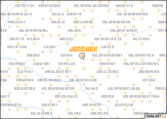 map of Janówek