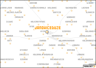 map of Janowice Duże