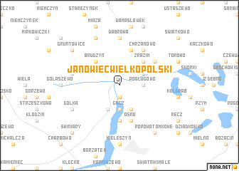 map of Janowiec Wielkopolski