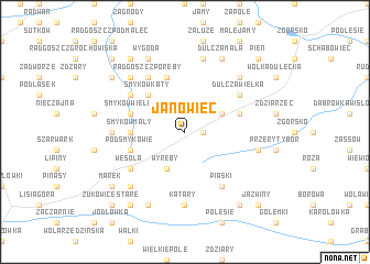 map of Janowiec