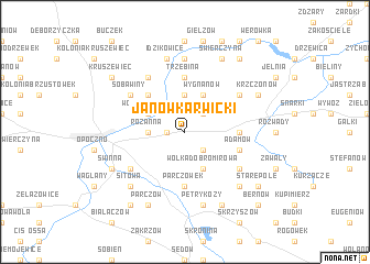 map of Janów Karwicki