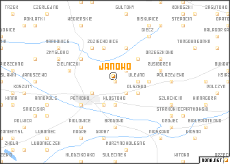 map of Janowo