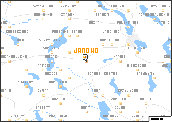 map of Janowo