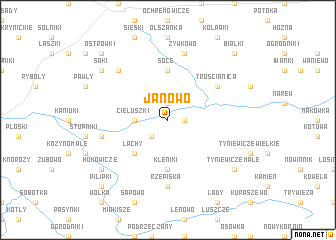 map of Janowo