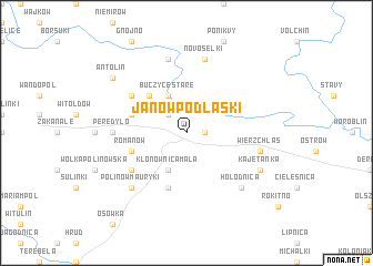 map of Janów Podlaski