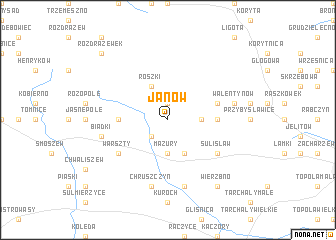 map of Janów