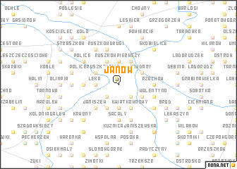 map of Janów