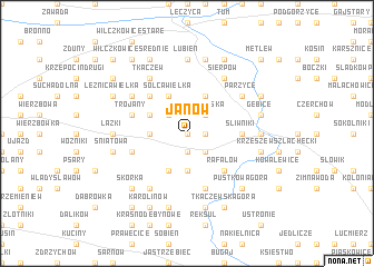 map of Janów