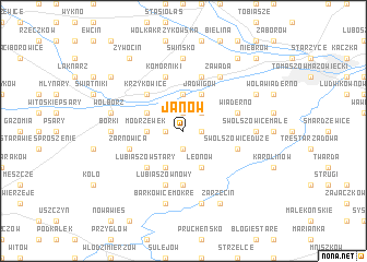 map of Janów