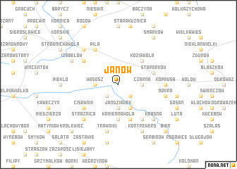 map of Janów