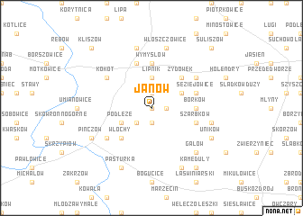 map of Janów