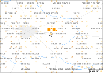 map of Janów