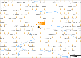 map of Janów