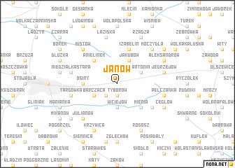 map of Janów