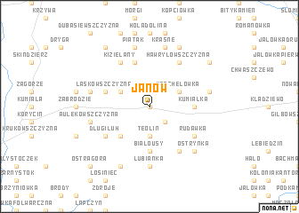 map of Janów