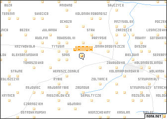 map of Janów