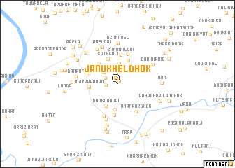 map of Jānu Khel Dhok