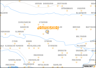 map of Janukiškiai