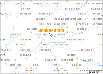 map of Januškoniai