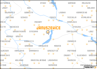 map of Januszewice