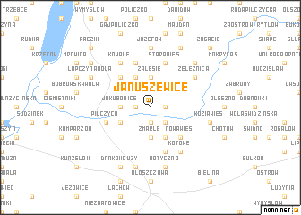 map of Januszewice