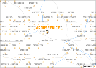 map of Januszewice