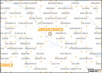 map of Januszowice