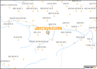 map of Janževski Vrh