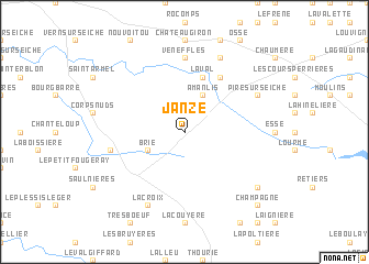 map of Janzé