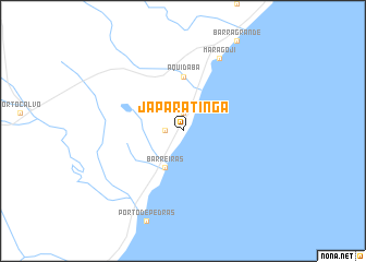 map of Japaratinga