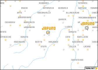 map of Japuro