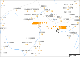 map of Japutaña