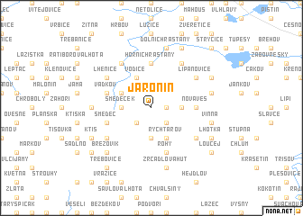 map of Jaronín